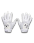 UA Clean Up Men's Batting Gloves - White
