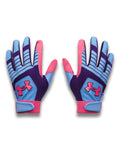UA Clean Up Boys' Batting Gloves - Blue