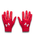UA Clean Up Boys' Batting Gloves - Red