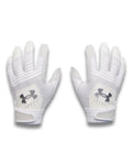UA Clean Up T-Ball Boys' Batting Gloves - White