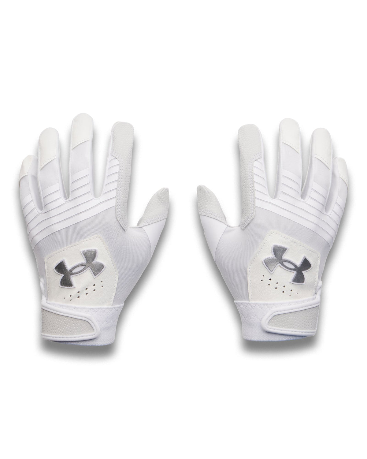 UA Clean Up T-Ball Boys' Batting Gloves - White