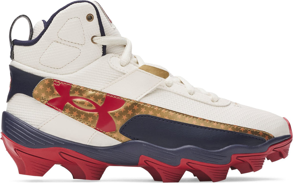 UA Harper 10 RM Jr. LE USA Boys' Baseball Cleats - Brown