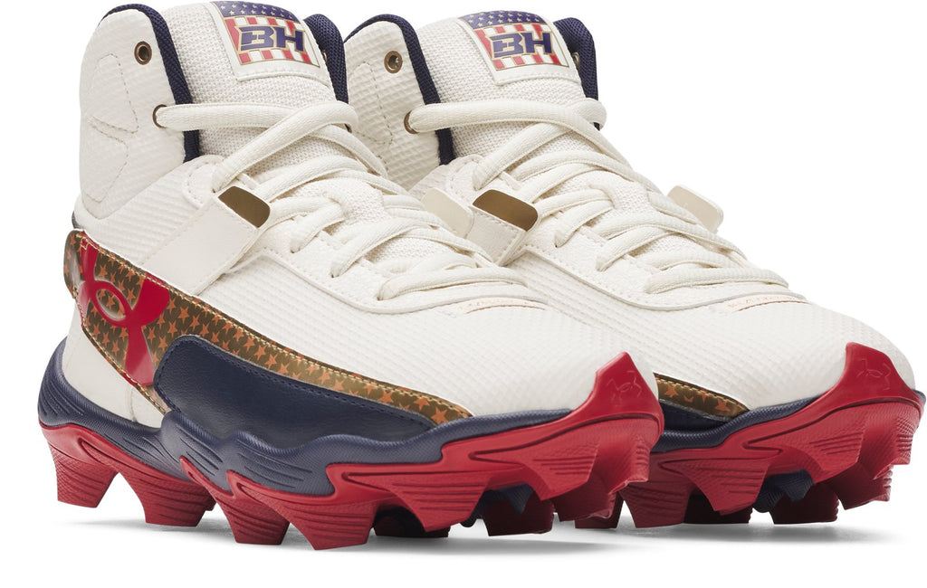 UA Harper 10 RM Jr. LE USA Boys' Baseball Cleats - Brown
