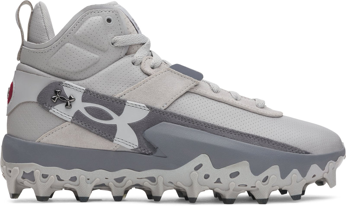 UA Harper 10 Pro TPU Mid Men's Baseball Cleats - Gray