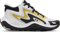 UA Jet '25 Grade School Basketball Shoes - White