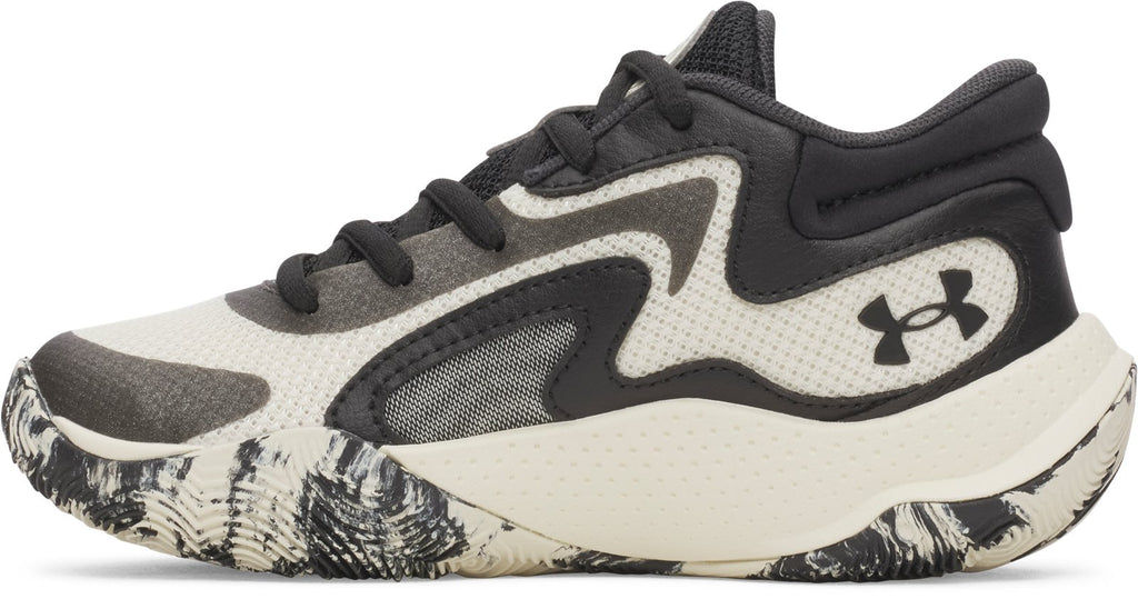 UA Jet '25 Pre-School Basketball Shoes - White