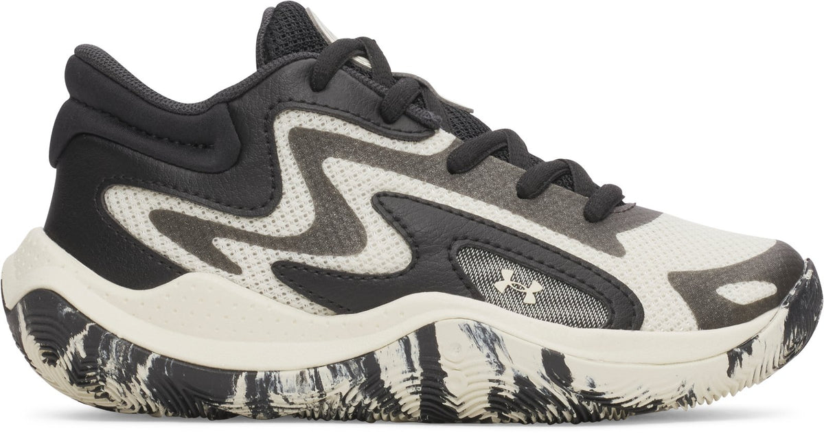 UA Jet '25 Pre-School Basketball Shoes - White