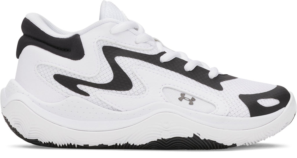 UA Jet '25 Pre-School Basketball Shoes - White