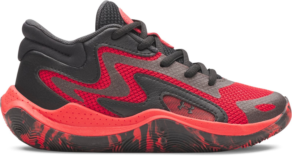 UA Jet '25 Pre-School Basketball Shoes - Red