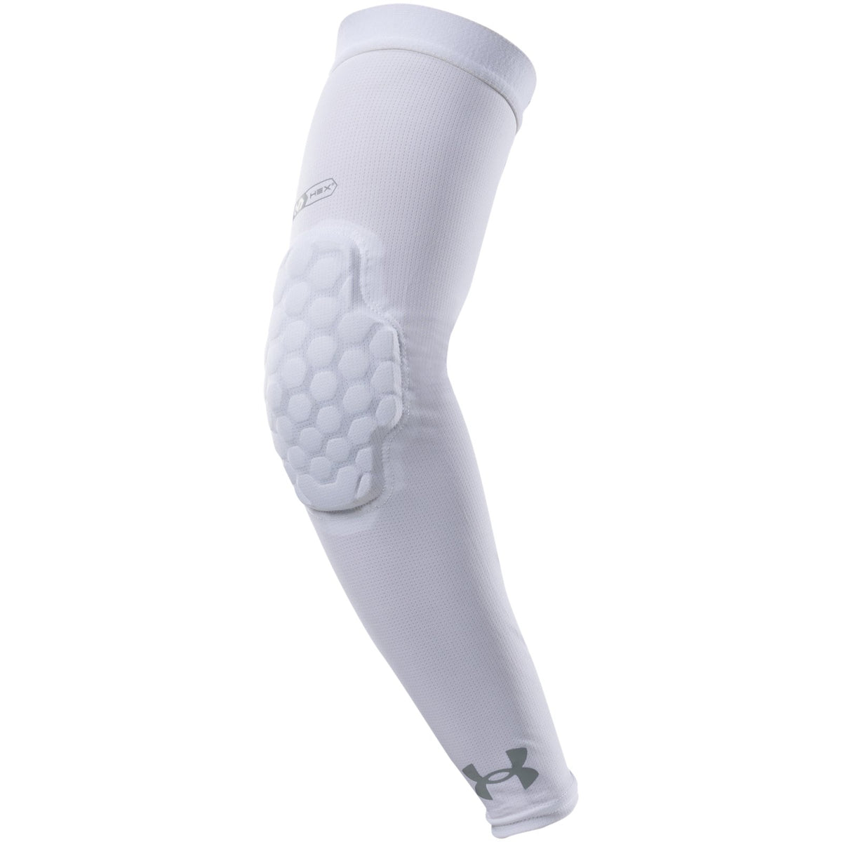 UA Armour Volleyball Adult Padded Elbow Sleeves - White