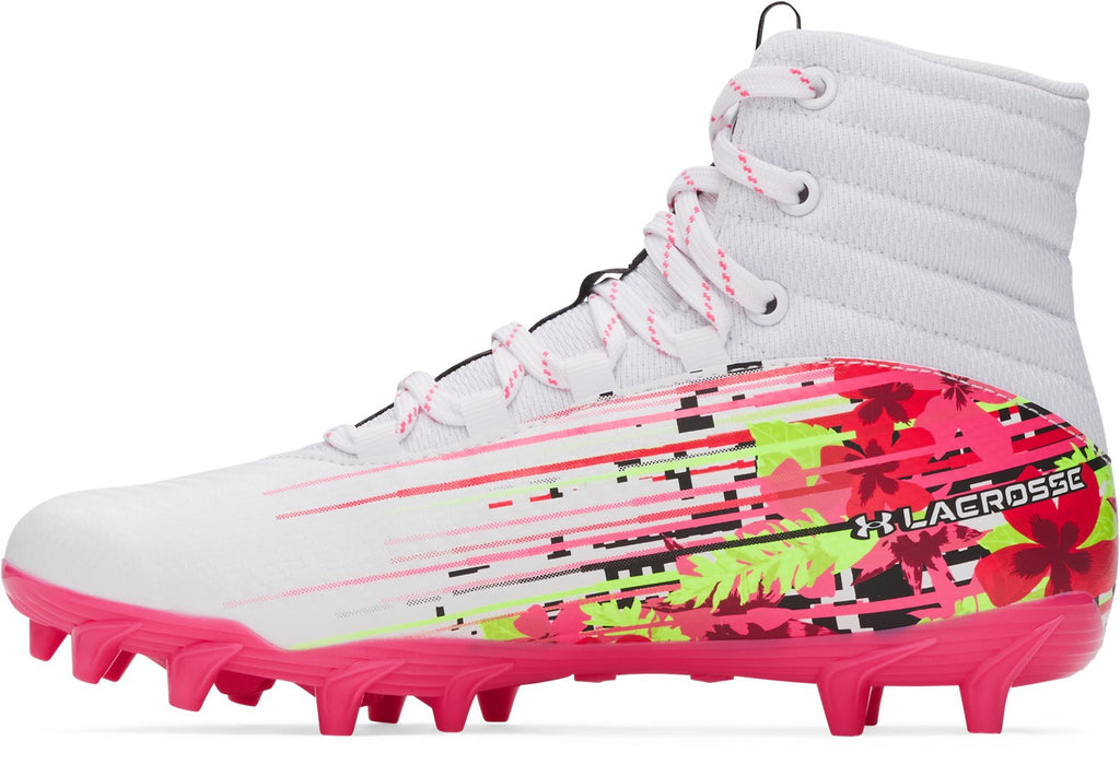 UA Highlight Jr. LE Kids' Lacrosse Cleats - White