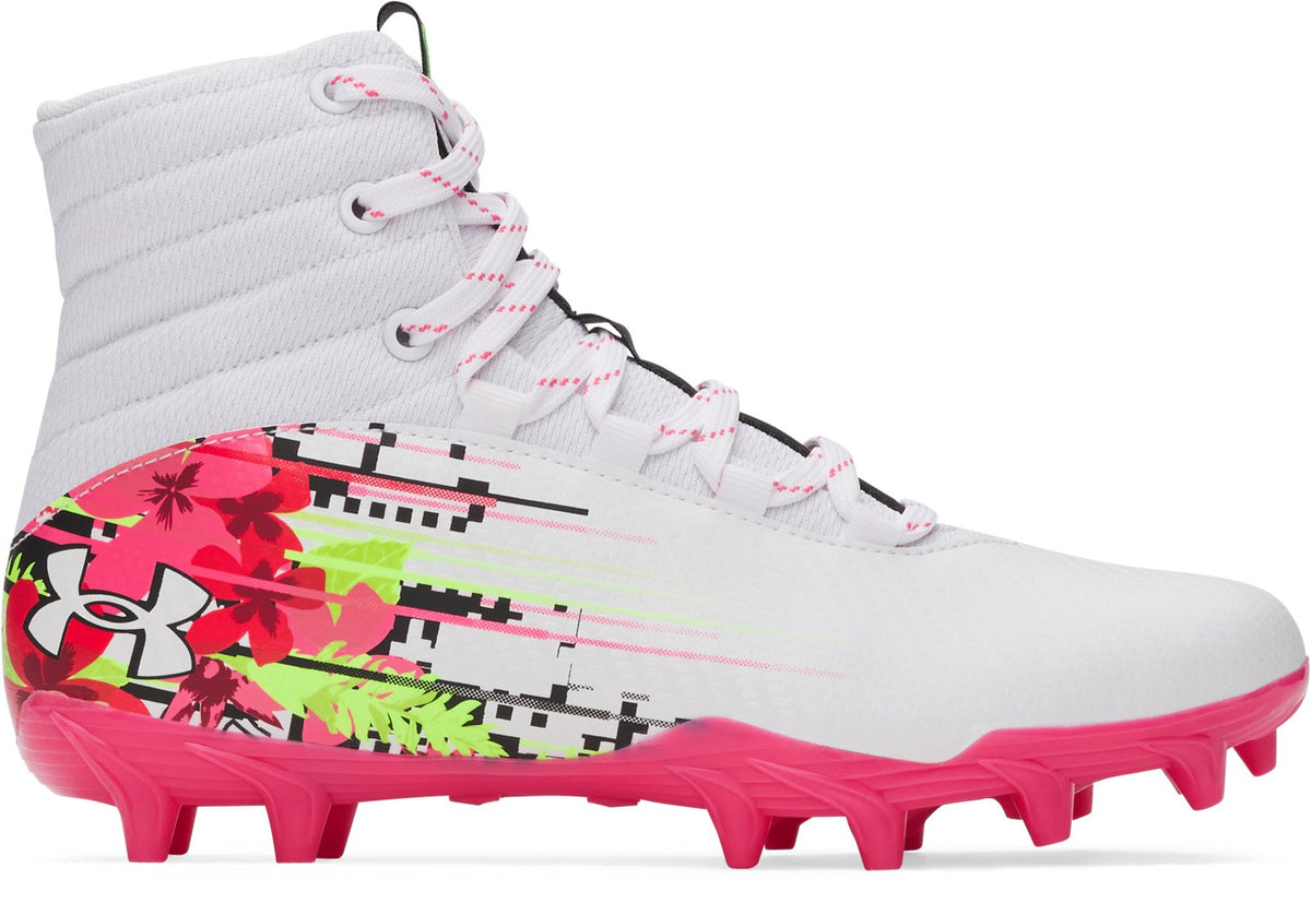 UA Highlight Jr. LE Kids' Lacrosse Cleats - White