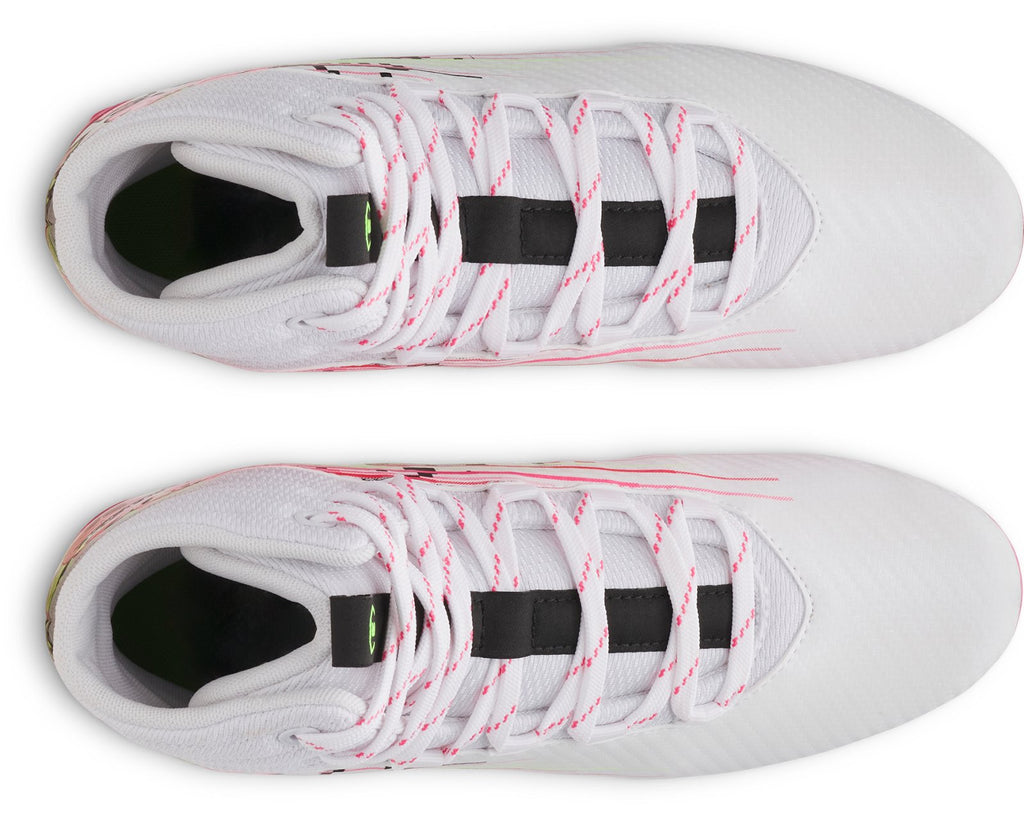 UA Highlight Jr. LE Kids' Lacrosse Cleats - White