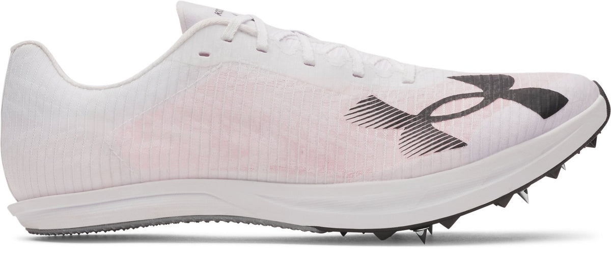 UA Kick Distance 5 Unisex Track Spikes - White