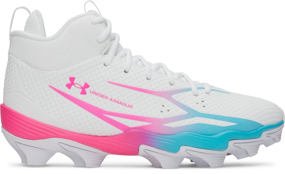 UA Spotlight Hammer Football Cleats - White