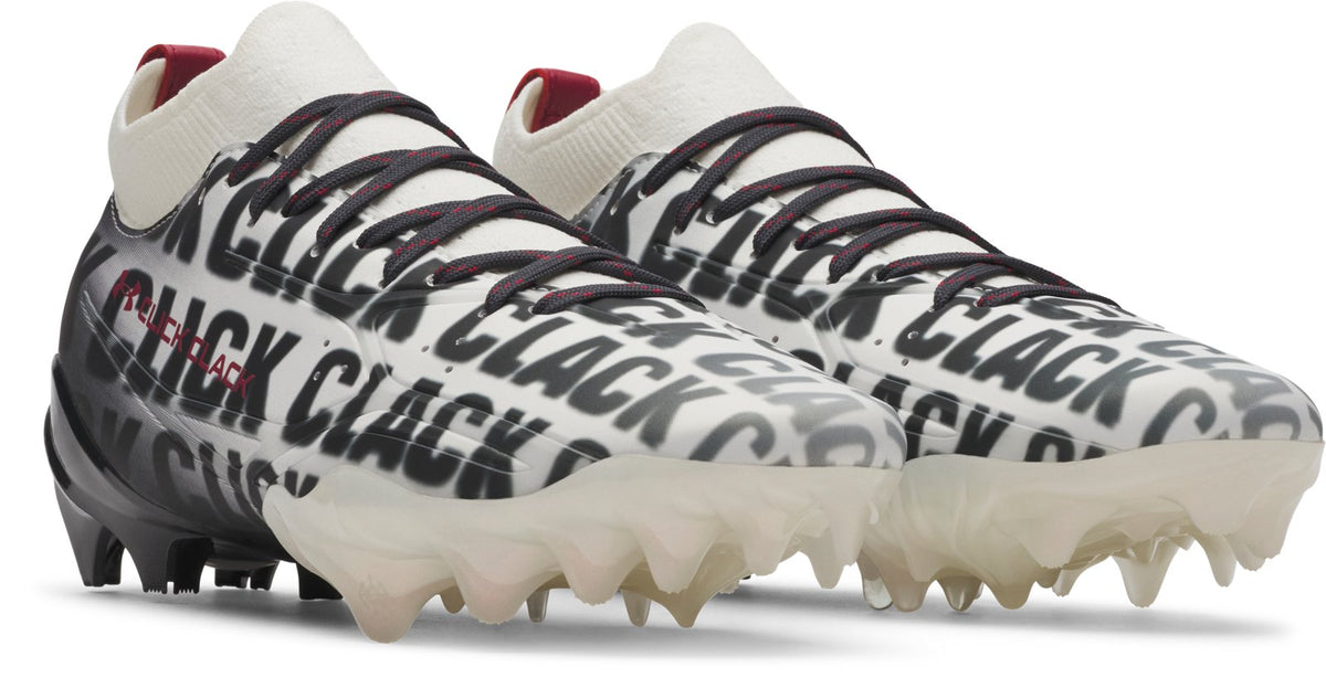 UA Spotlight Pro Click Clack Football Cleats - Gray