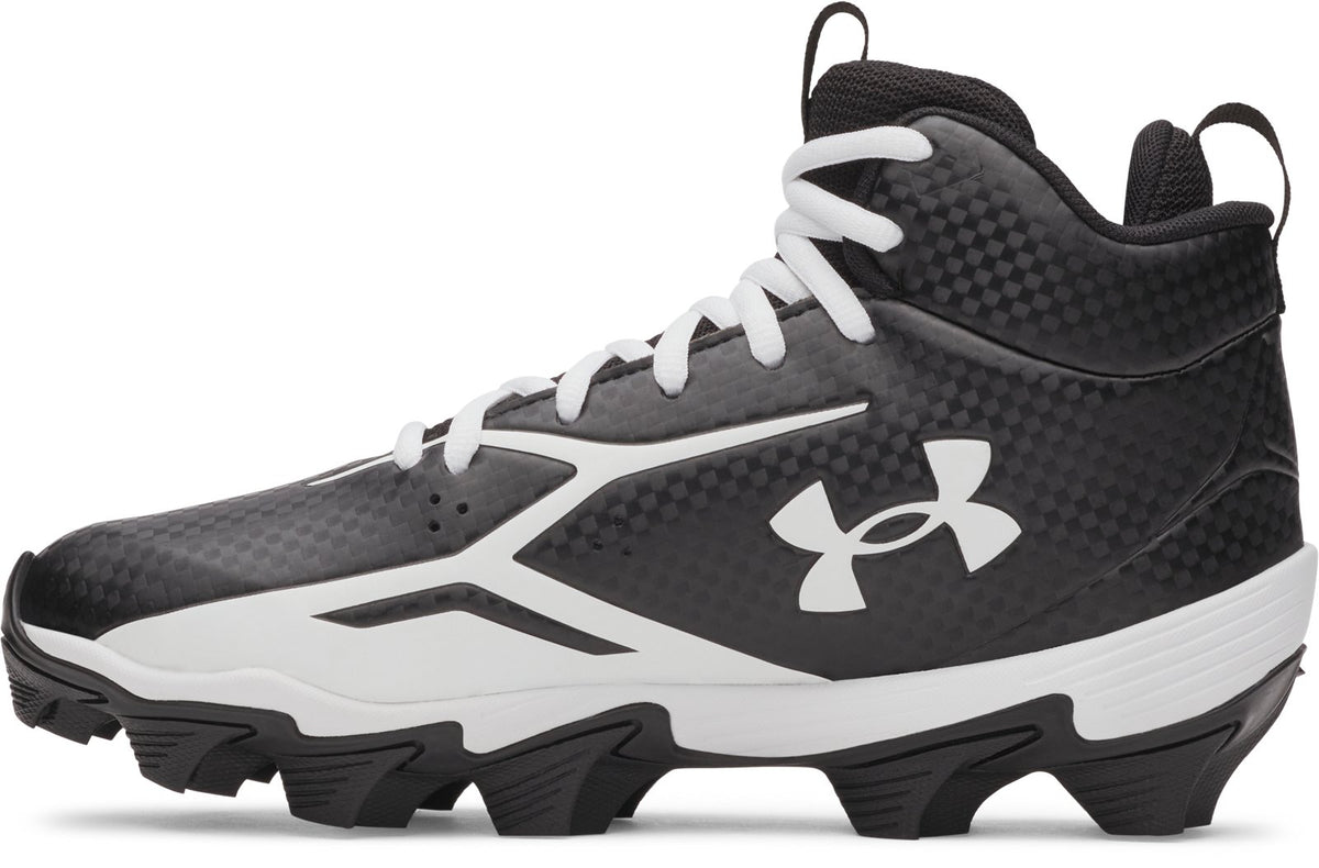 UA Spotlight Hammer Jr. Kids' Football Cleats - Black