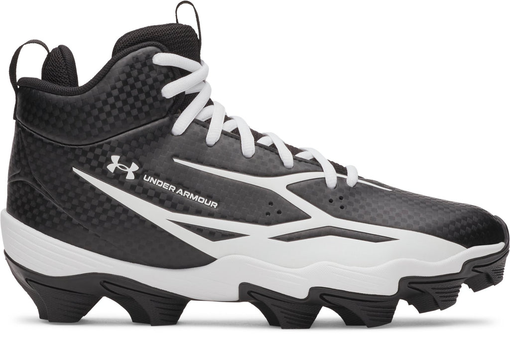 UA Spotlight Hammer Jr. Kids' Football Cleats - Black