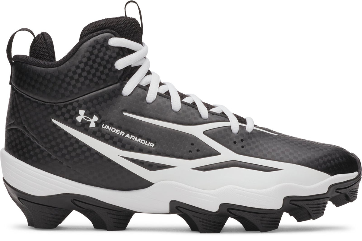 UA Spotlight Hammer Jr. Kids' Football Cleats - Black
