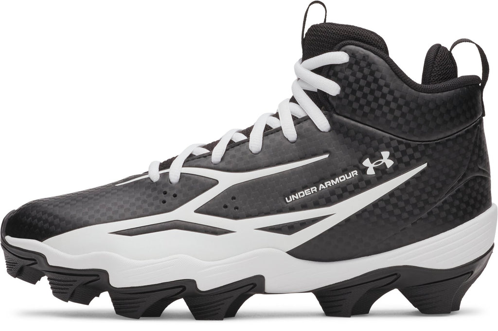 UA Spotlight Hammer Jr. Kids' Football Cleats - Black