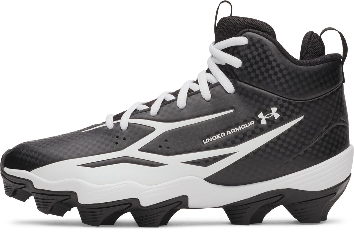 UA Spotlight Hammer Jr. Kids' Football Cleats - Black