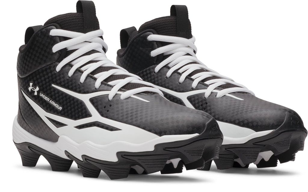 UA Spotlight Hammer Jr. Kids' Football Cleats - Black