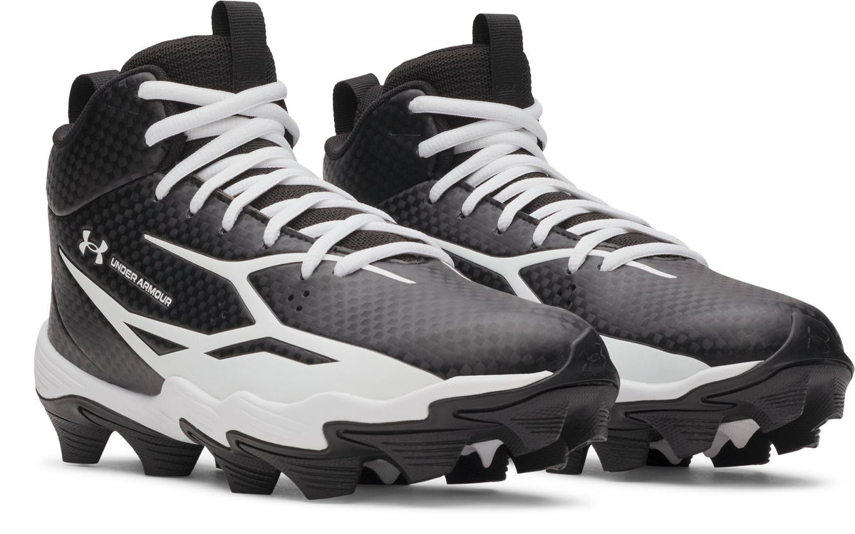 UA Spotlight Hammer Jr. Kids' Football Cleats - Black