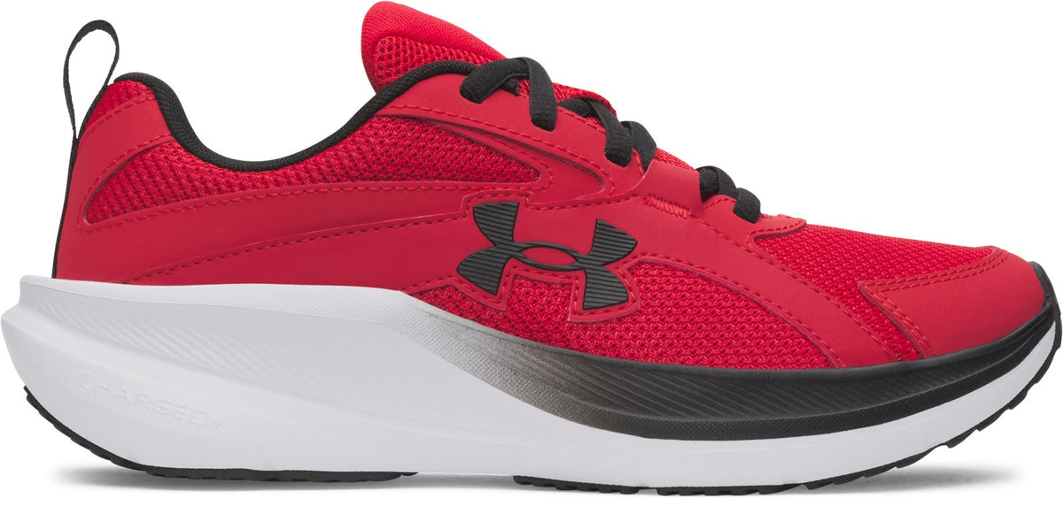 UA Charged+ Assert 11 Boys' Grade School Running Shoes - Red