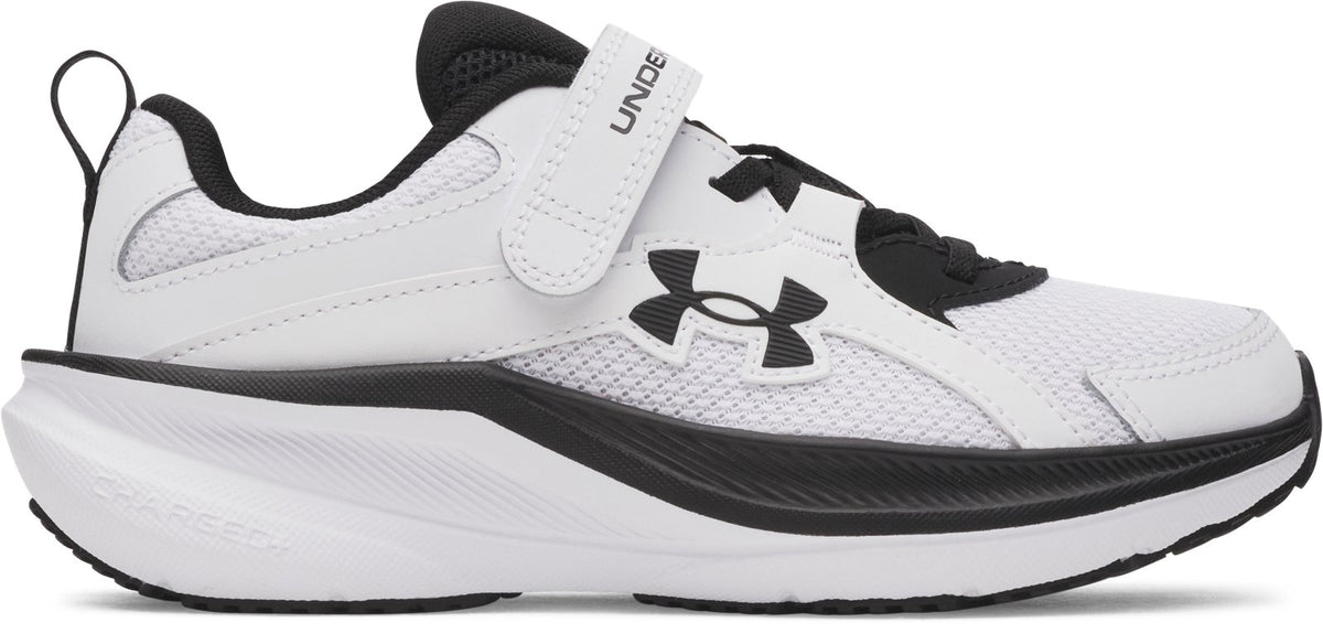 UA Charged+ Assert 11 Boys' Pre-School Running Shoes - White
