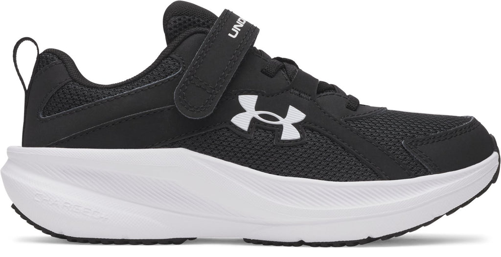UA Charged+ Assert 11 Wide Boys' Pre-School Running Shoes - Black