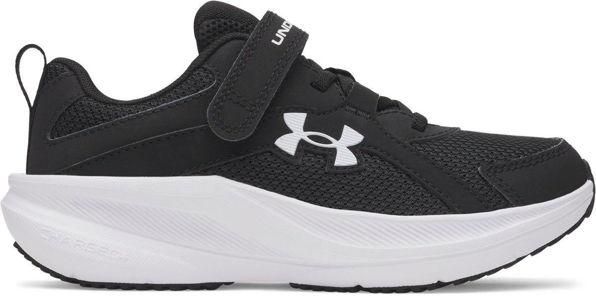 UA Charged+ Assert 11 Wide Boys' Pre-School Running Shoes - Black