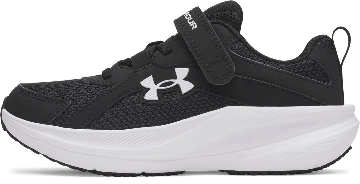 UA Charged+ Assert 11 Wide Boys' Pre-School Running Shoes - Black