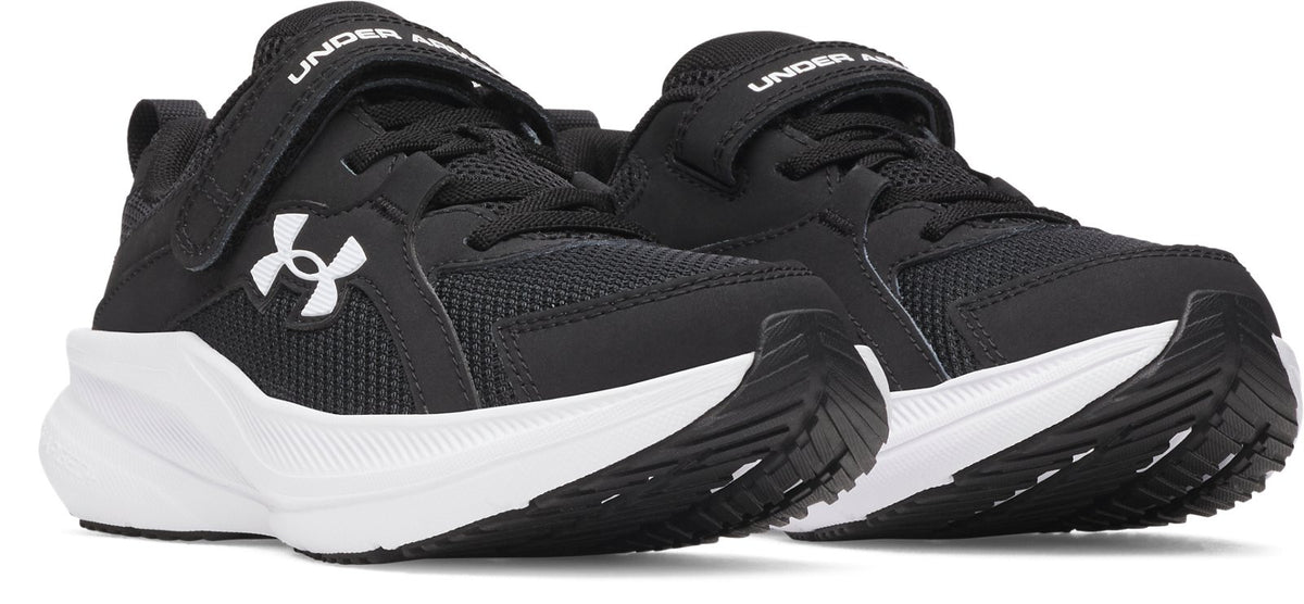 UA Charged+ Assert 11 Wide Boys' Pre-School Running Shoes - Black