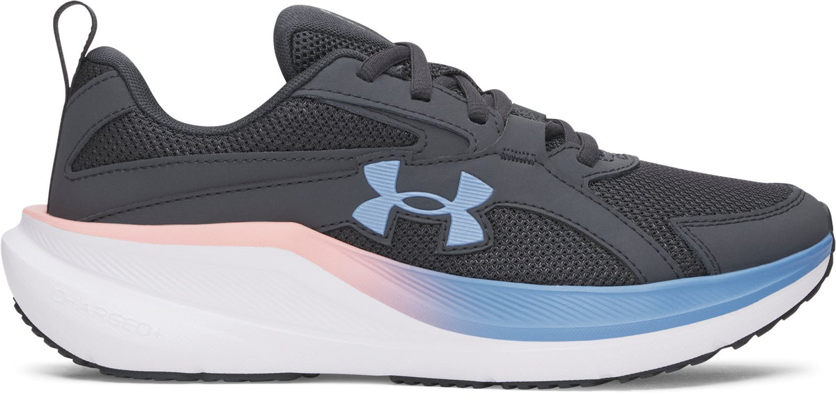 UA Charged+ Assert 11 Girls' Grade School Running Shoes - Gray
