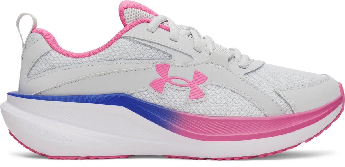 UA Charged+ Assert 11 Girls' Grade School Running Shoes - Gray