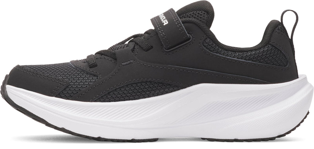 UA Charged+ Assert 11 Girls' Pre-School Running Shoes - Black