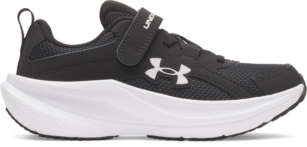 UA Charged+ Assert 11 Girls' Pre-School Running Shoes - Black