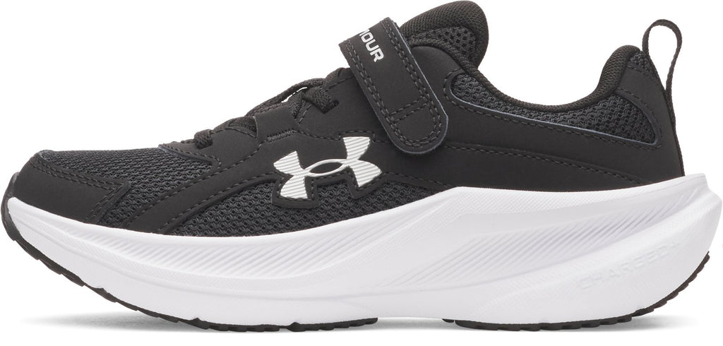 UA Charged+ Assert 11 Girls' Pre-School Running Shoes - Black