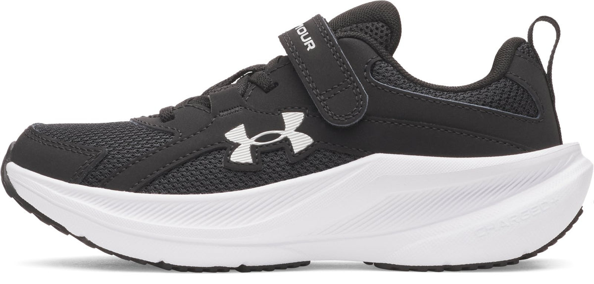 UA Charged+ Assert 11 Girls' Pre-School Running Shoes - Black