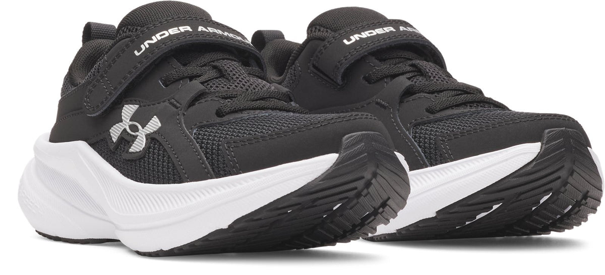 UA Charged+ Assert 11 Girls' Pre-School Running Shoes - Black