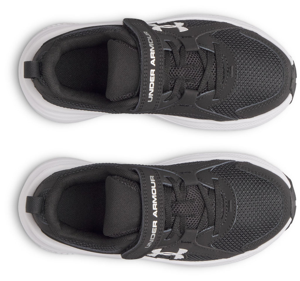 UA Charged+ Assert 11 Girls' Pre-School Running Shoes - Black