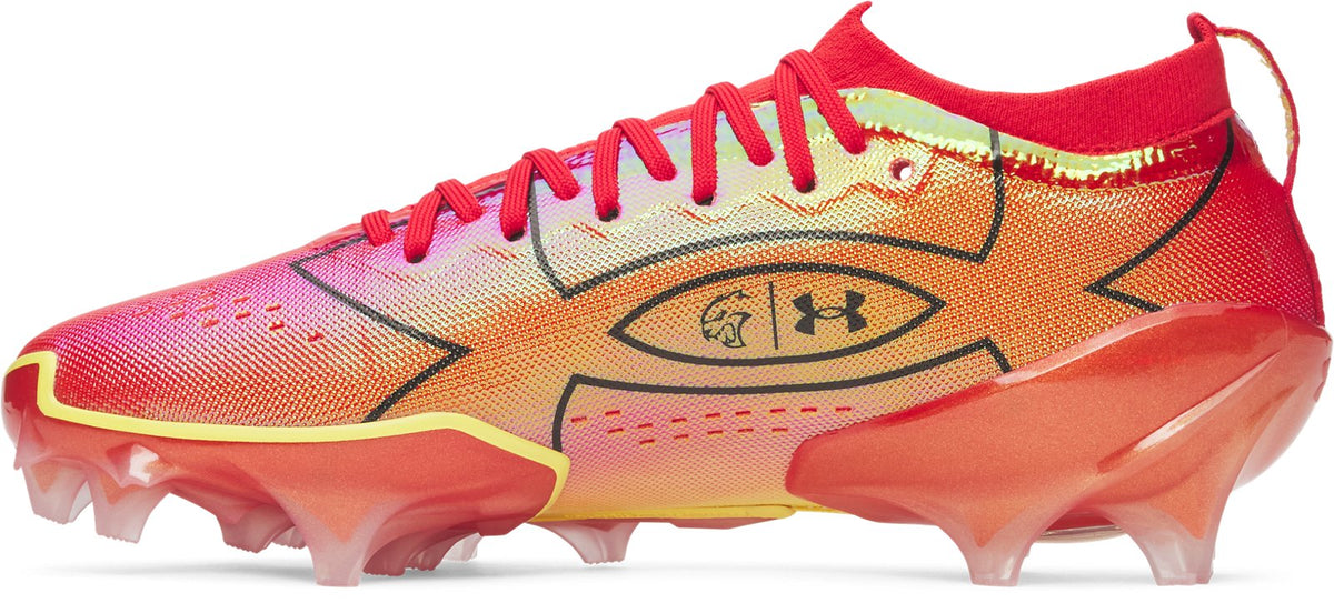 UA x Dodge Blur Pro Football Cleats - Red