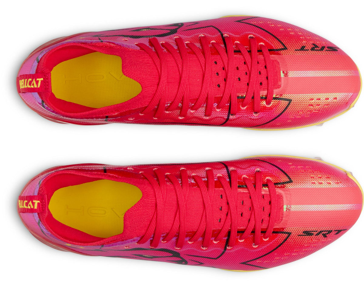 UA x Dodge Blur Pro Football Cleats - Red