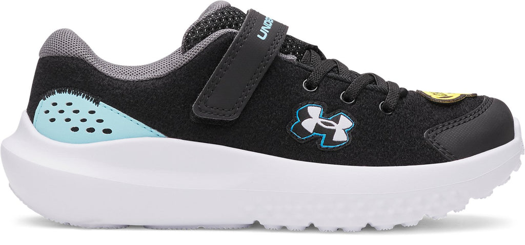UA Surge 4 Patches Boys' Pre-School Running Shoes - Black