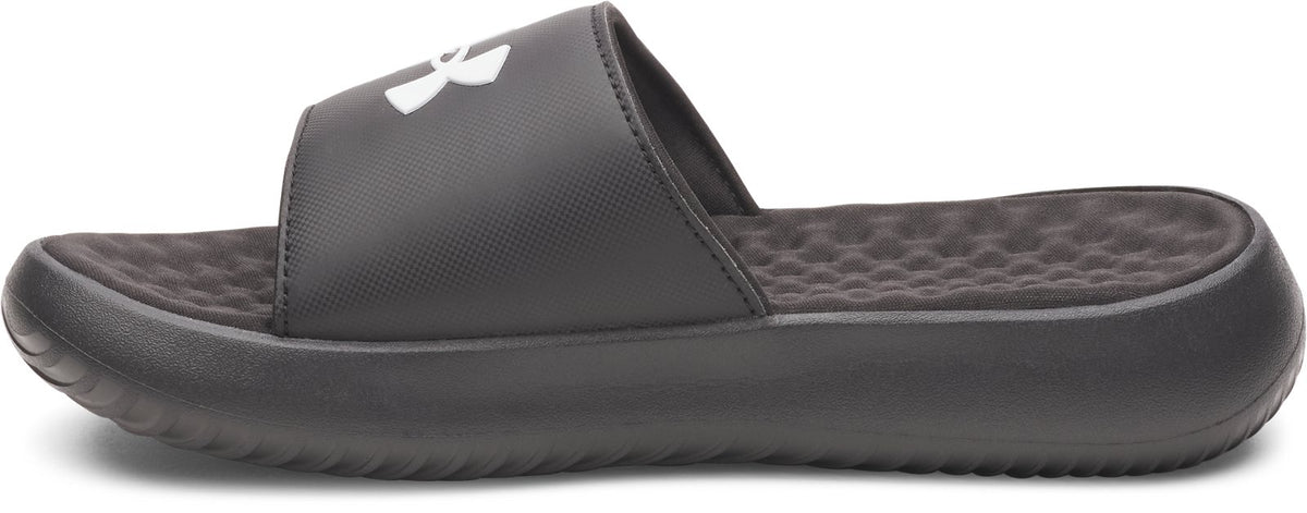 UA Ignite Pro 8 Fixed Strap Boys' Slides - Black