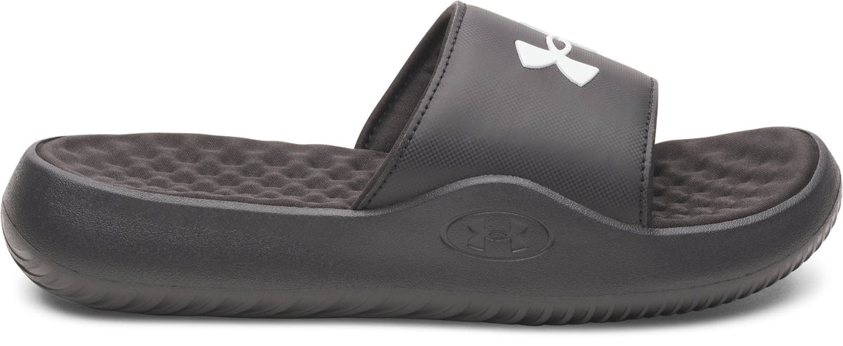 UA Ignite Pro 8 Fixed Strap Boys' Slides - Black