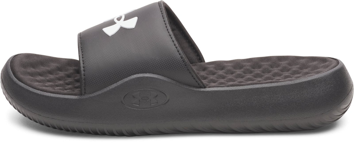 UA Ignite Pro 8 Fixed Strap Boys' Slides - Black