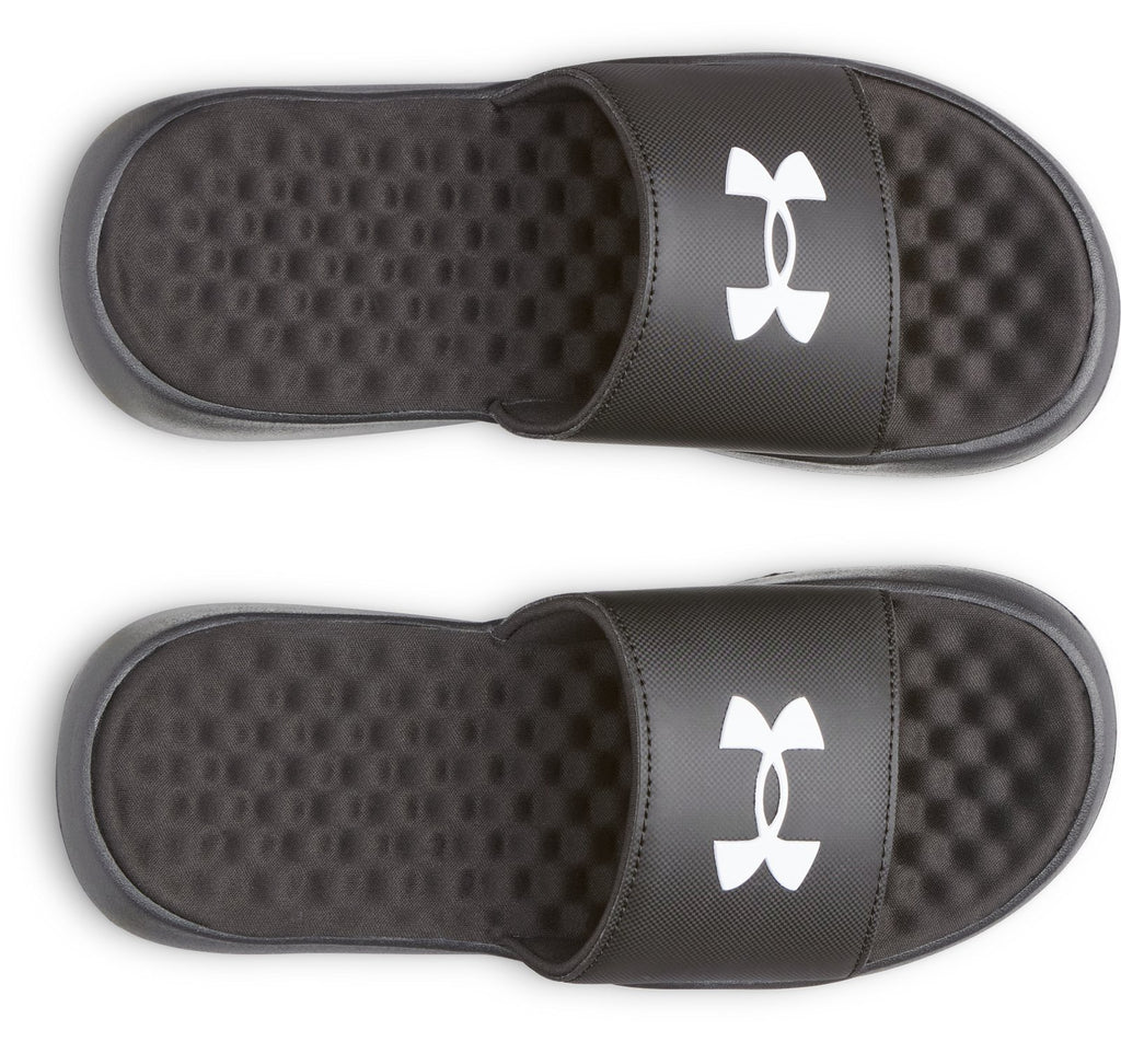 UA Ignite Pro 8 Fixed Strap Boys' Slides - Black