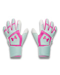 UA Yard 10 Long Cuff Men's Batting Gloves - Green