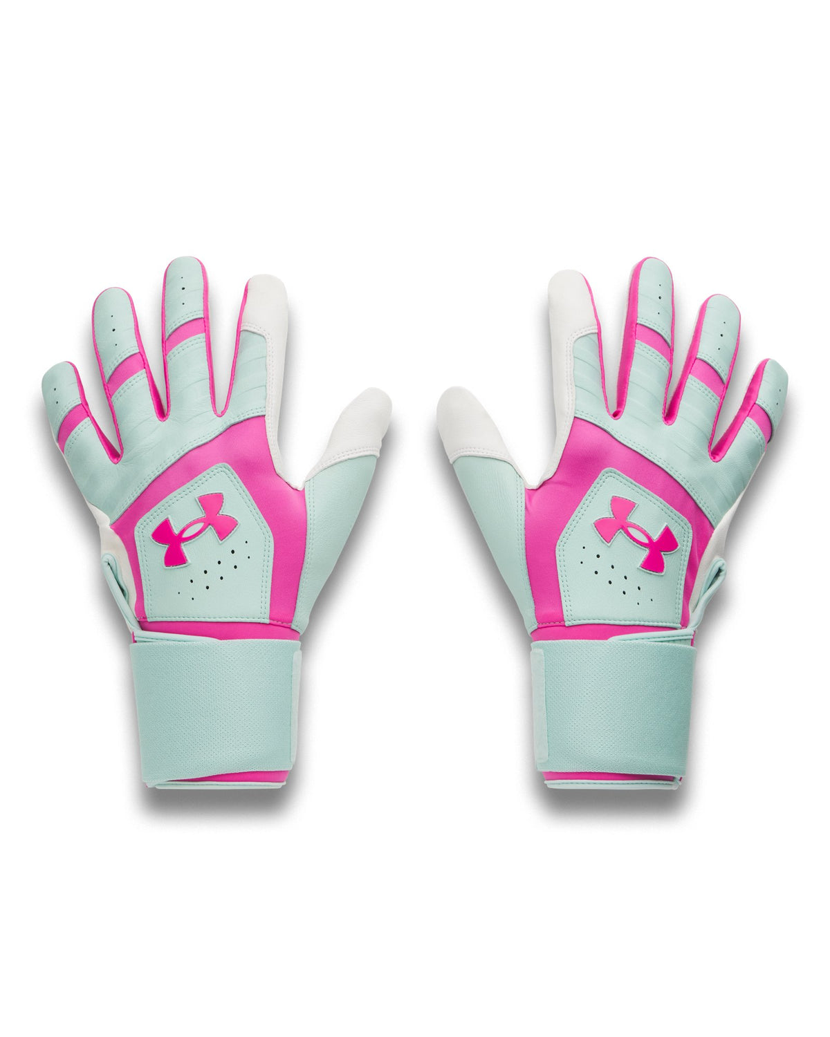 UA Yard 10 Long Cuff Men's Batting Gloves - Green